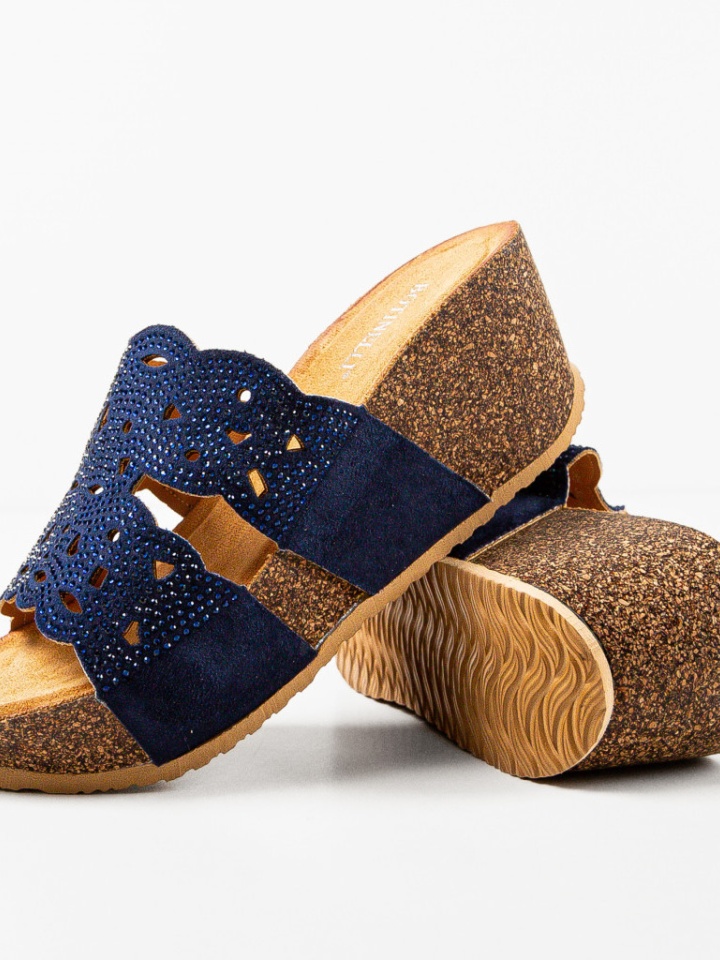 Platforme dama Eloise Bleumarin