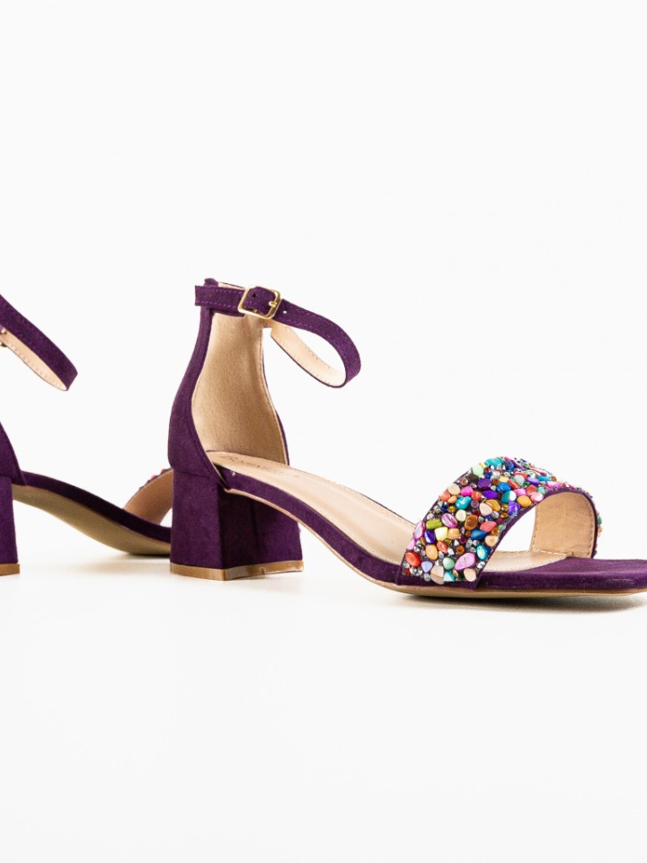 Sandale cu toc Mooren Mov