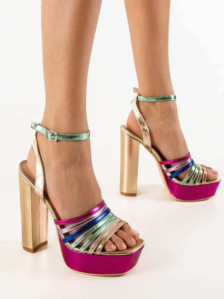 Sandale cu toc Darcey Multi