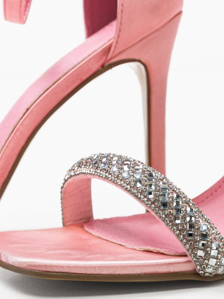 Sandale cu toc Eteset Roz