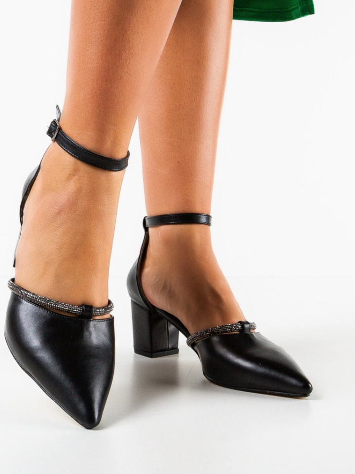 Sandale cu toc Vayne Negre