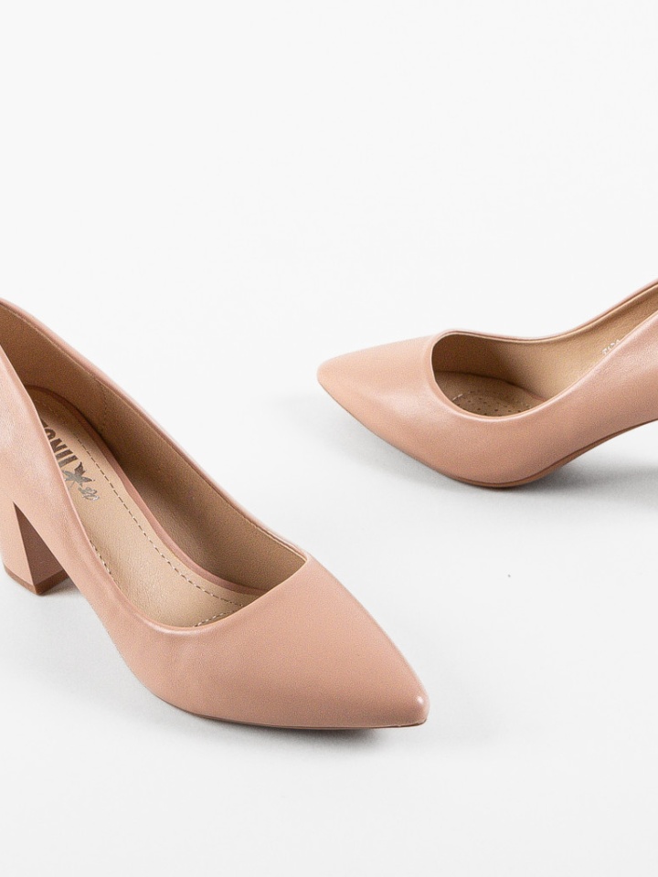 Pantofi cu toc Mylkay Albi