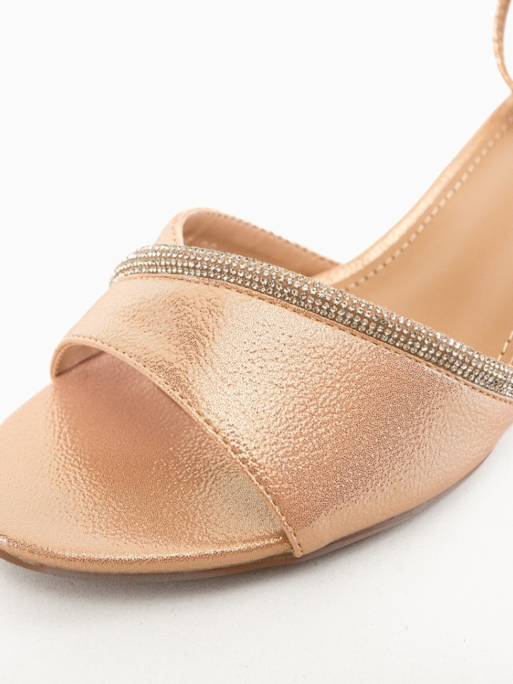 Sandale cu toc Ewan Aurii 2