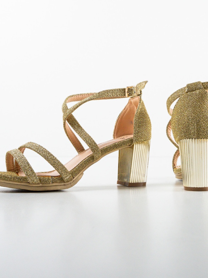 Sandale cu toc Kino Aurii