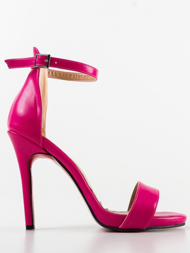 Sandale cu toc Leter Gri