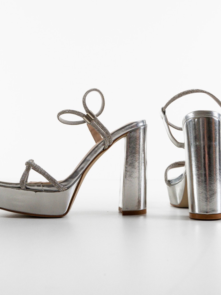 Sandale cu toc Miran Aurii