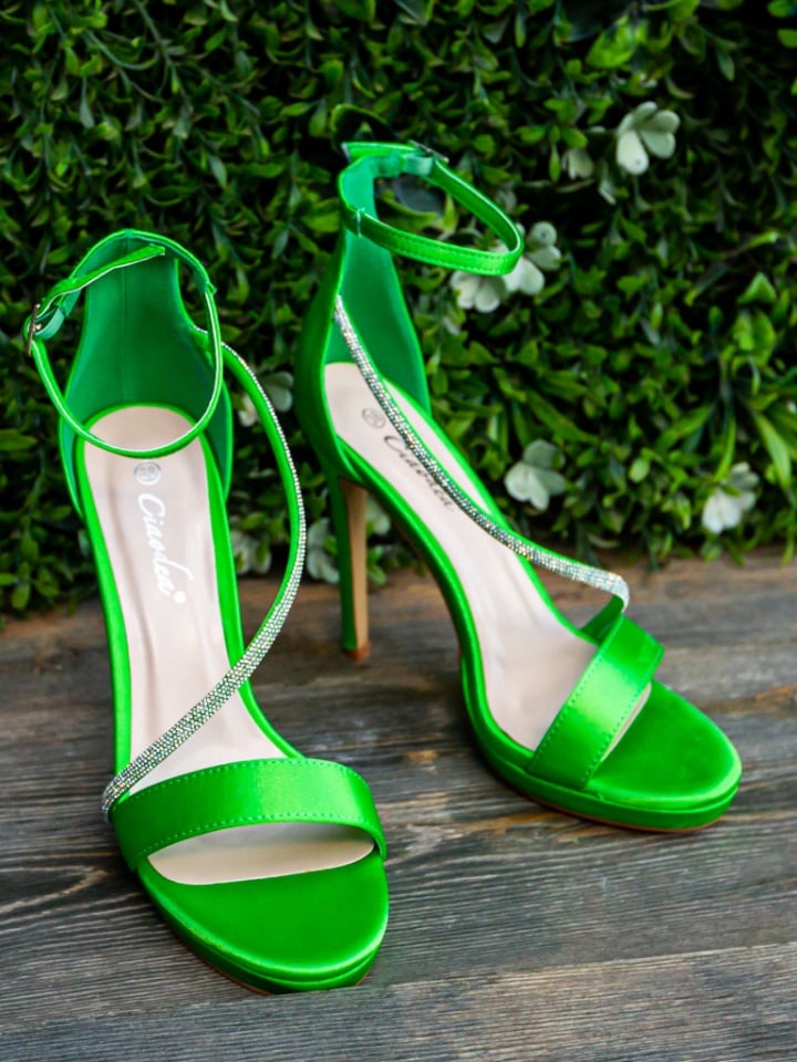 Sandale cu toc Sarai Verzi