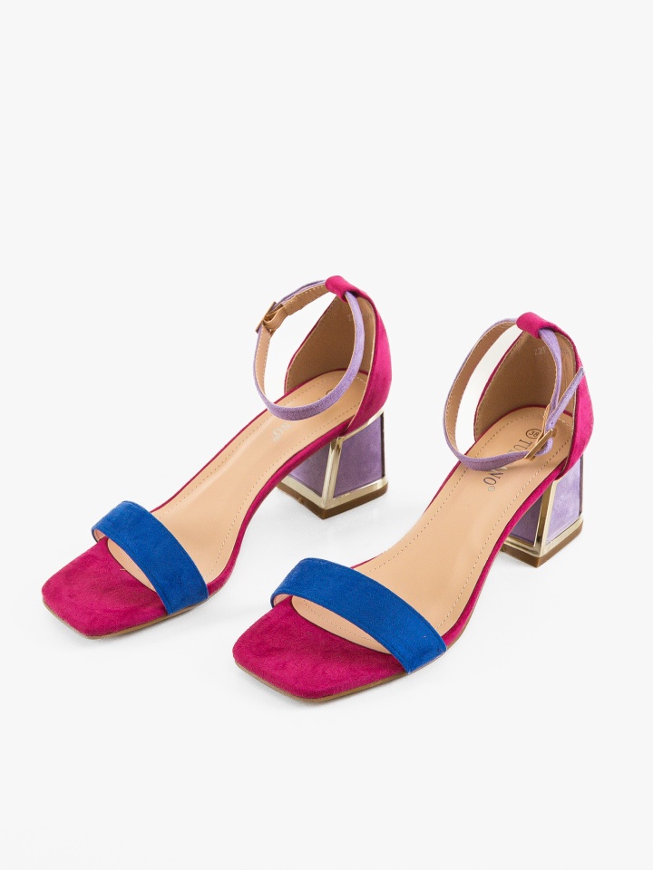 Sandale cu toc Bryan Portocalii