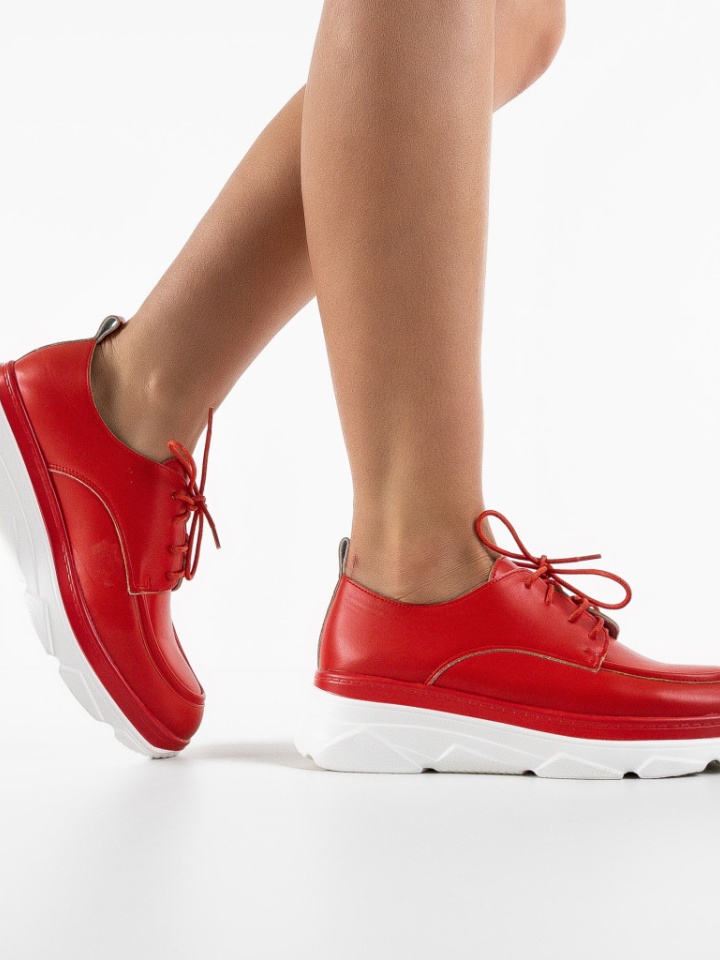 Pantofi casual dama Frelly Rosii