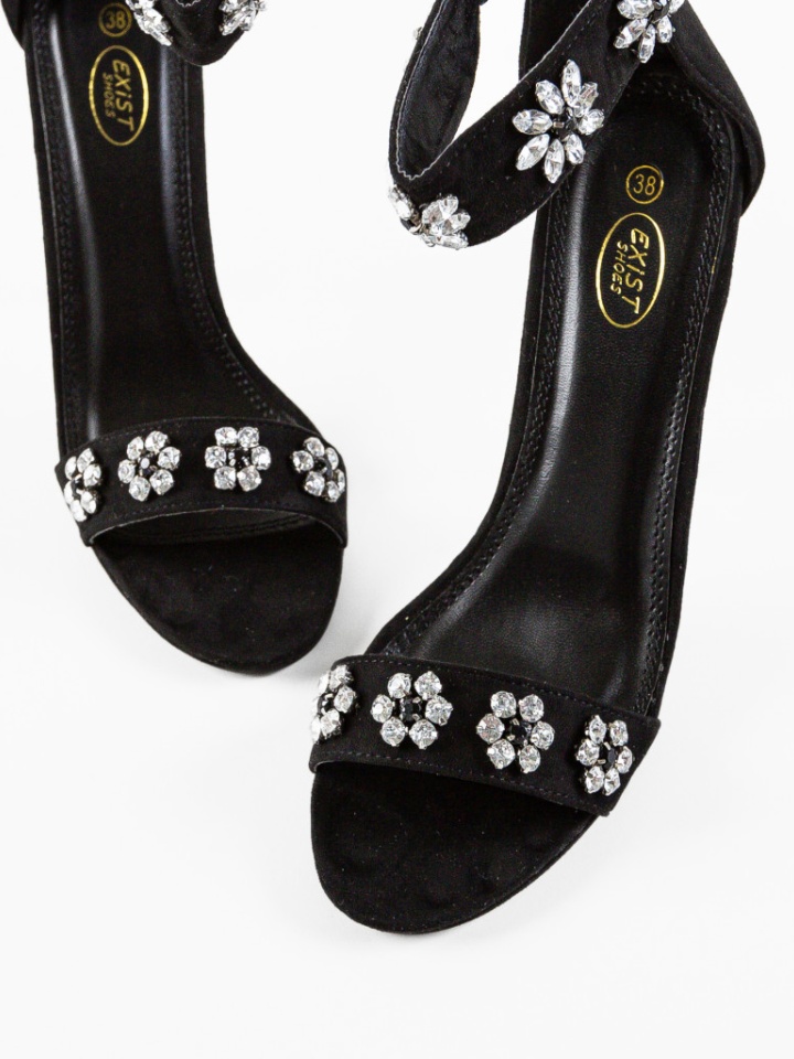 Sandale cu toc Varna Negre