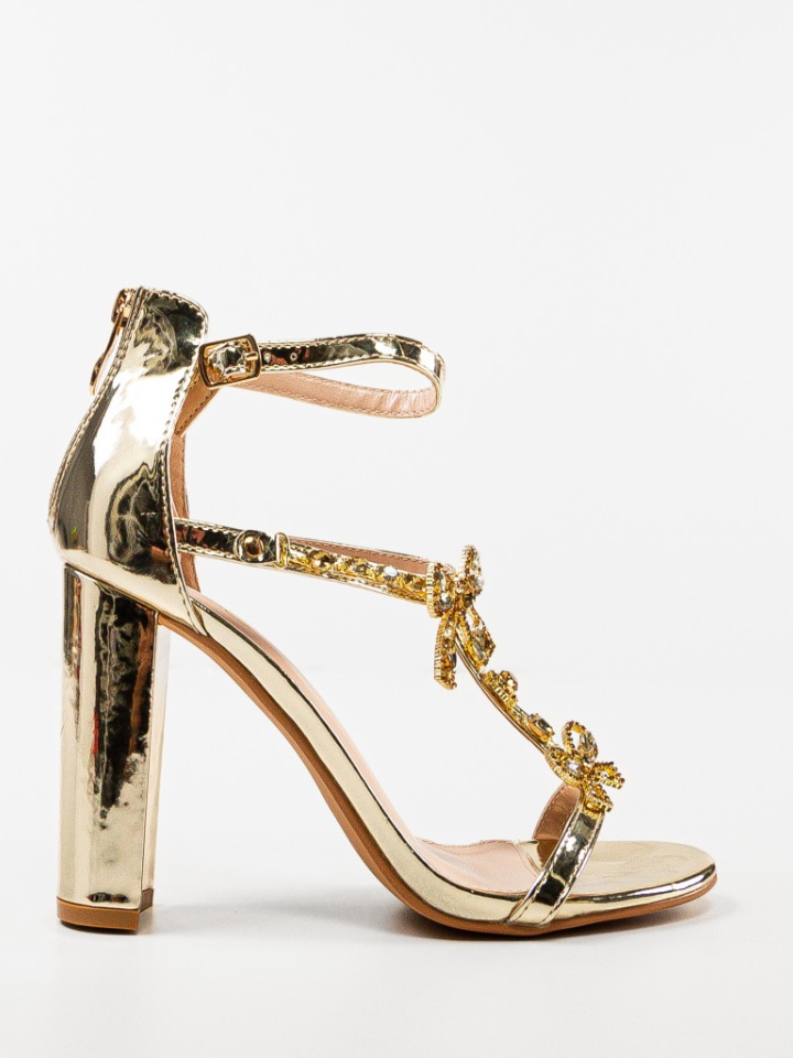 Sandale cu toc Sava Argintii