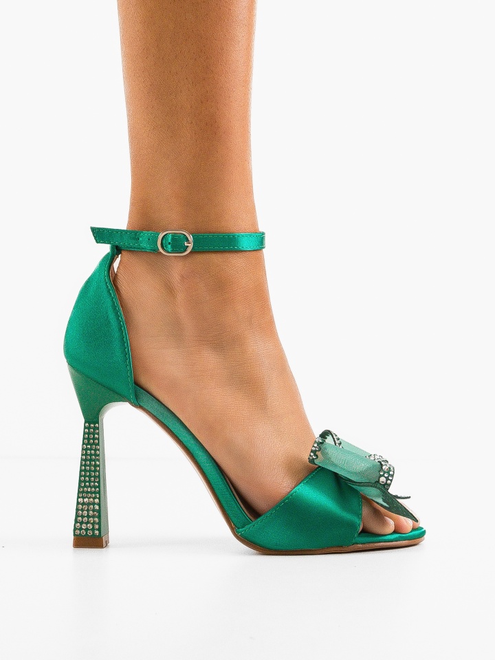 Sandale cu toc Farme Albe