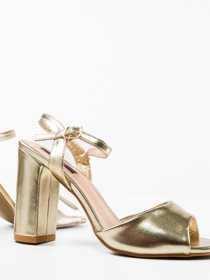 Sandale cu toc Glenna Argintii