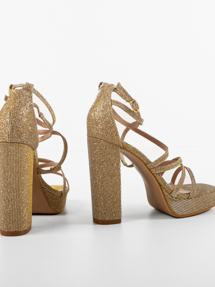 Sandale cu toc Hanson Argintii