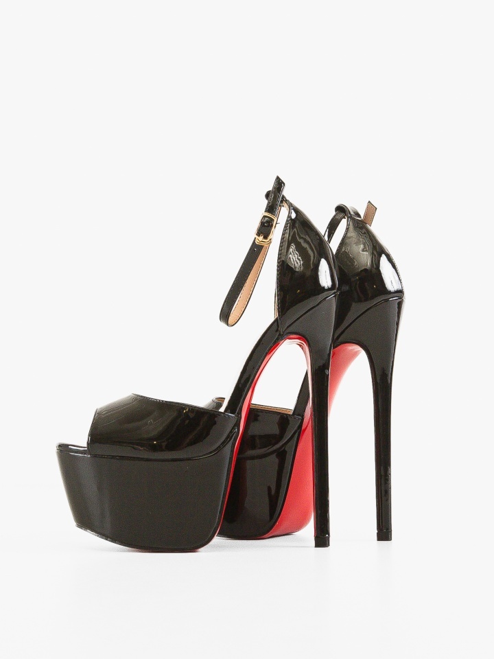 Sandale cu toc Venyz Albe