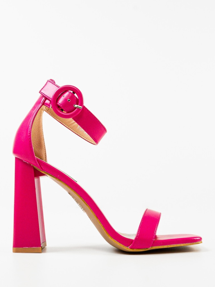 Sandale cu toc Seppho Albe