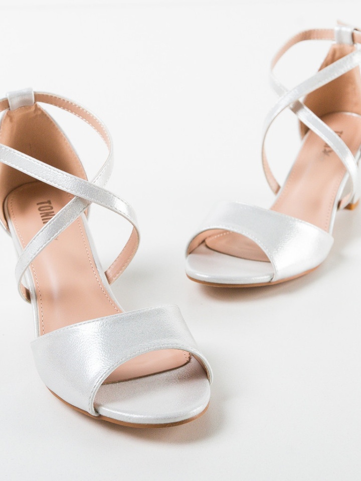 Sandale cu toc Tyka Aurii