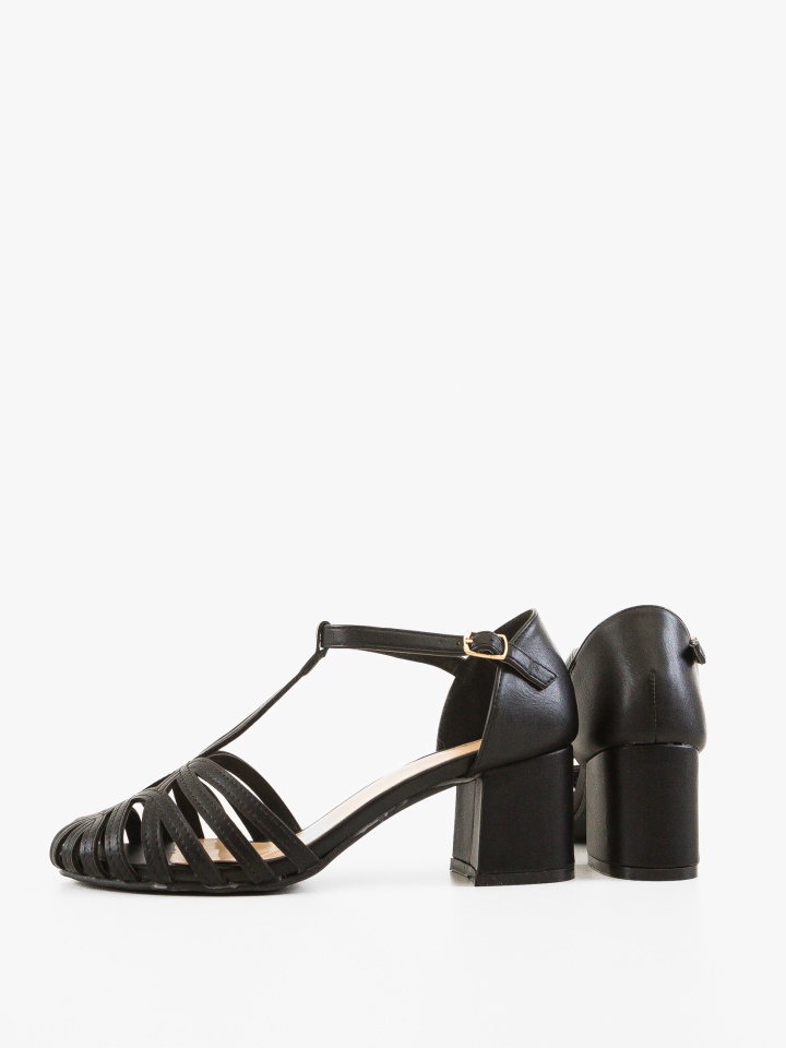 Sandale cu toc Salma Negre