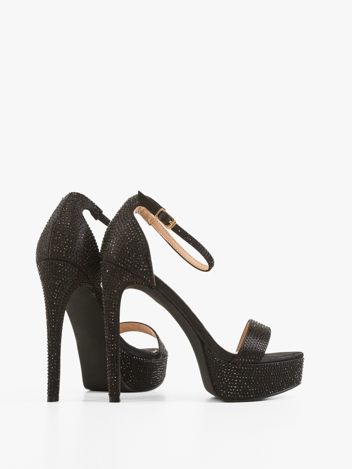 Sandale cu toc Pycre Aurii