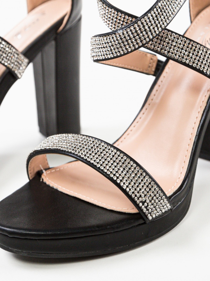 Sandale cu toc Justyna Negre