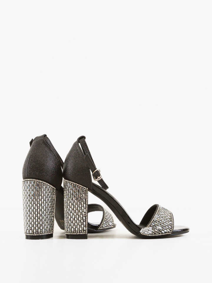 Sandale cu toc Sigma Argintii