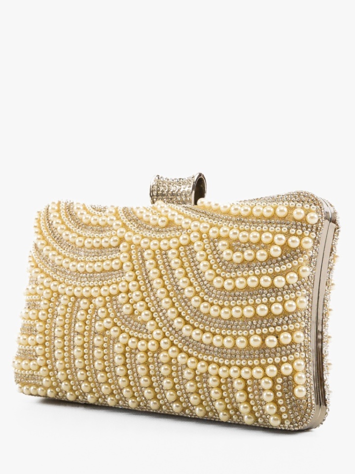 Geanta plic Perli Aurie