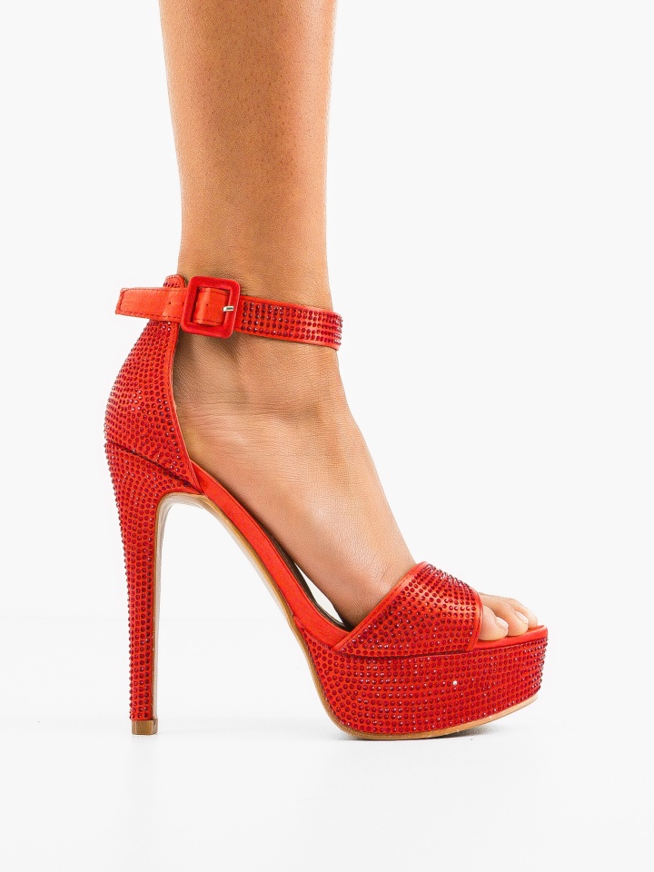 Sandale cu toc Tyrone Aurii