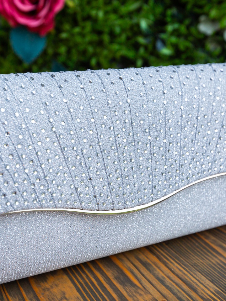 Geanta plic Nastase Argintie