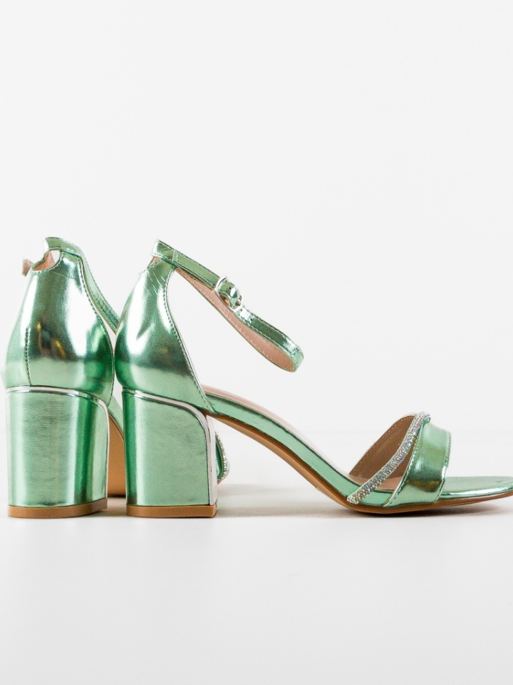 Sandale cu toc Lasgun Verzi