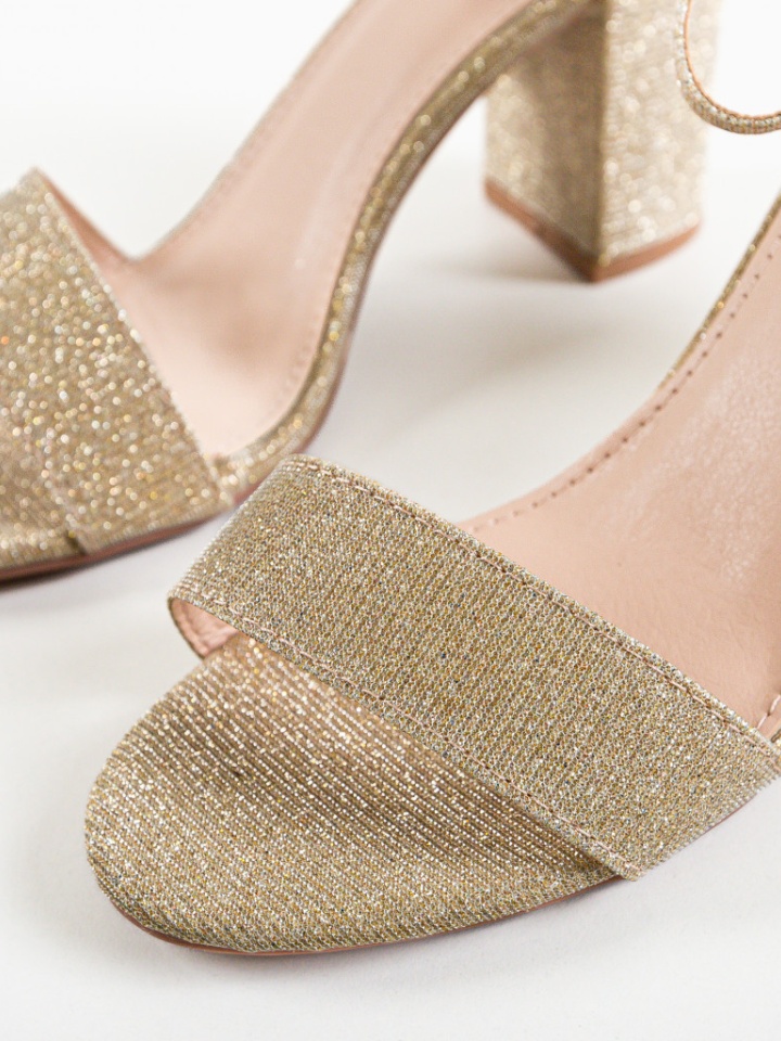 Sandale cu toc Dian Argintii