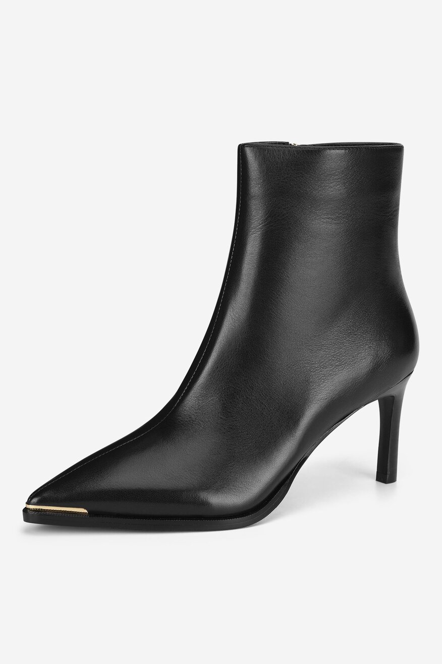 Botki skórzane na szpilce