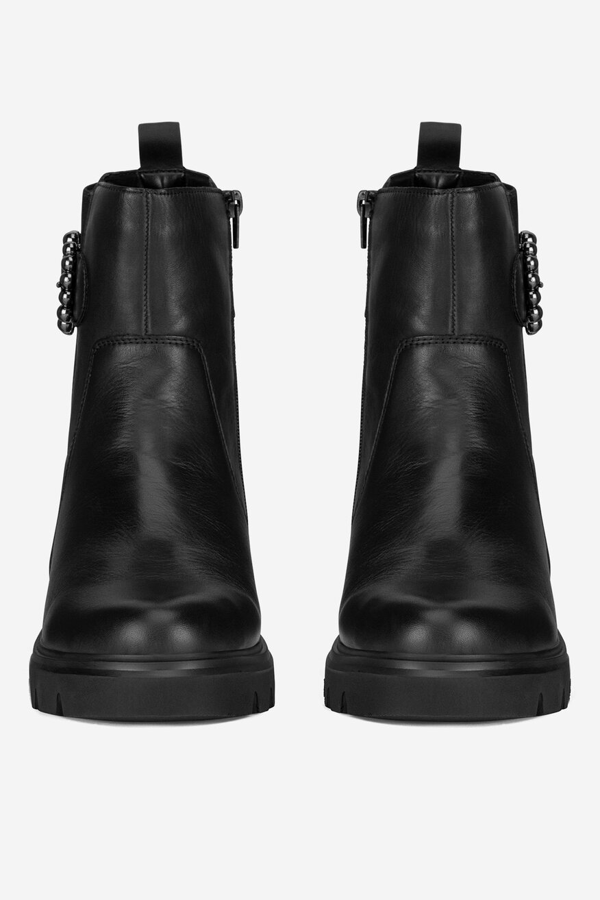 Botki skórzane ocieplane