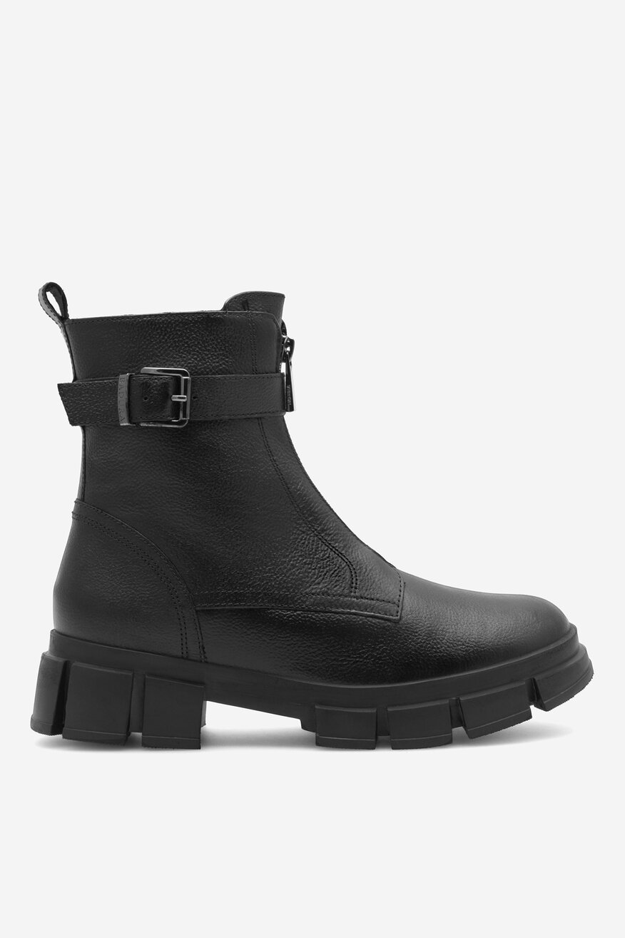 Botki skórzane ocieplane