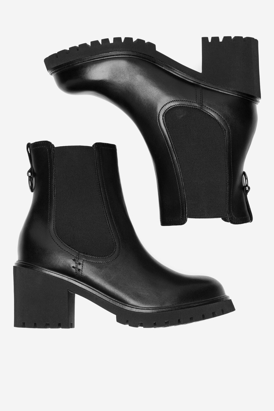 Botki skórzane ocieplane