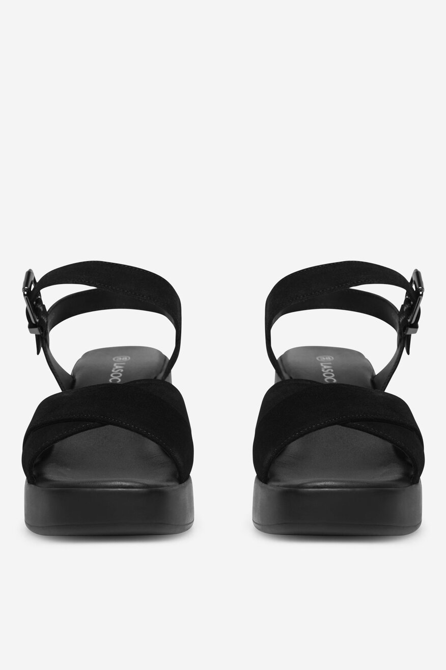 Sandały skórzane na słupku