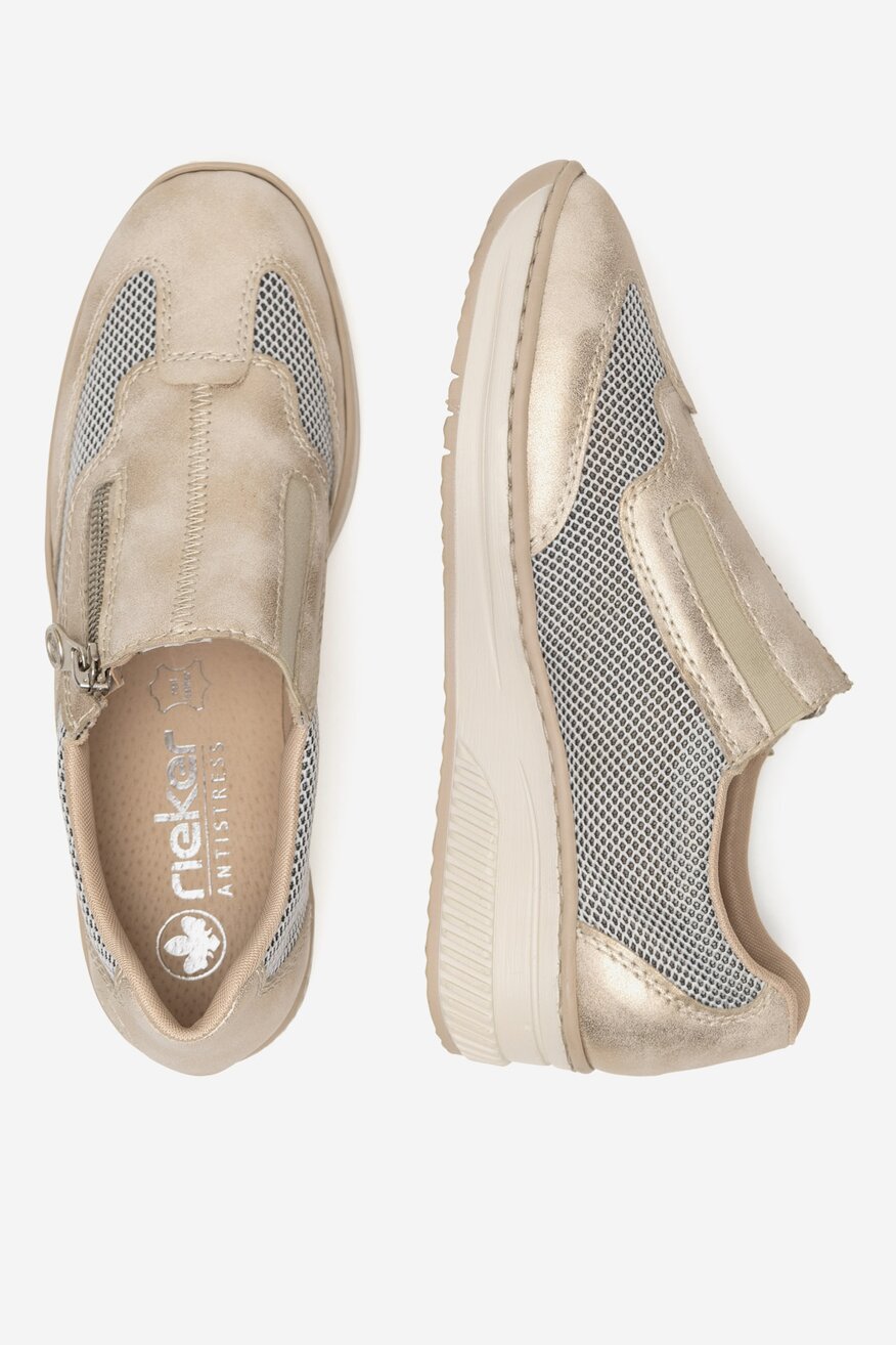 Półbuty skórzane na koturnie