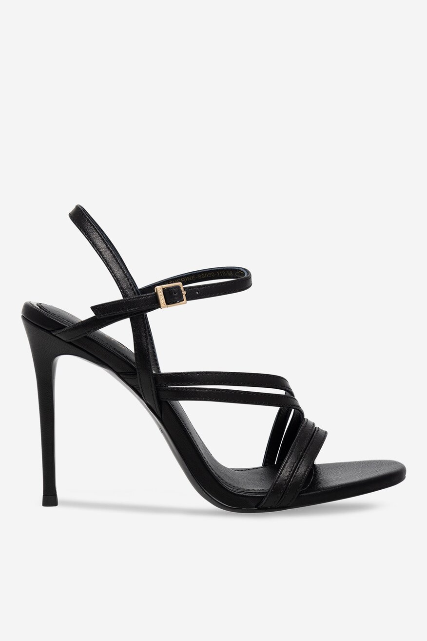 Sandały skórzane na szpilce