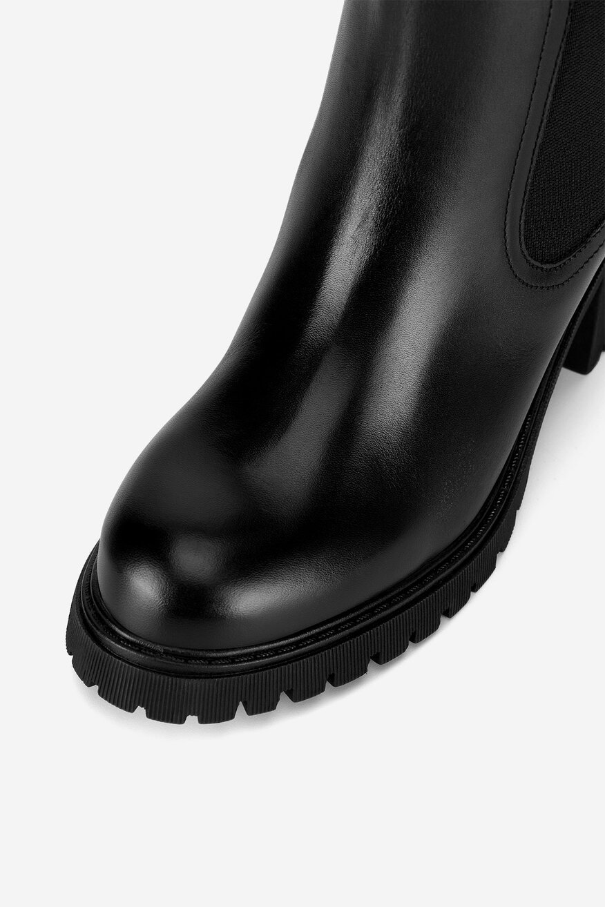 Botki skórzane ocieplane