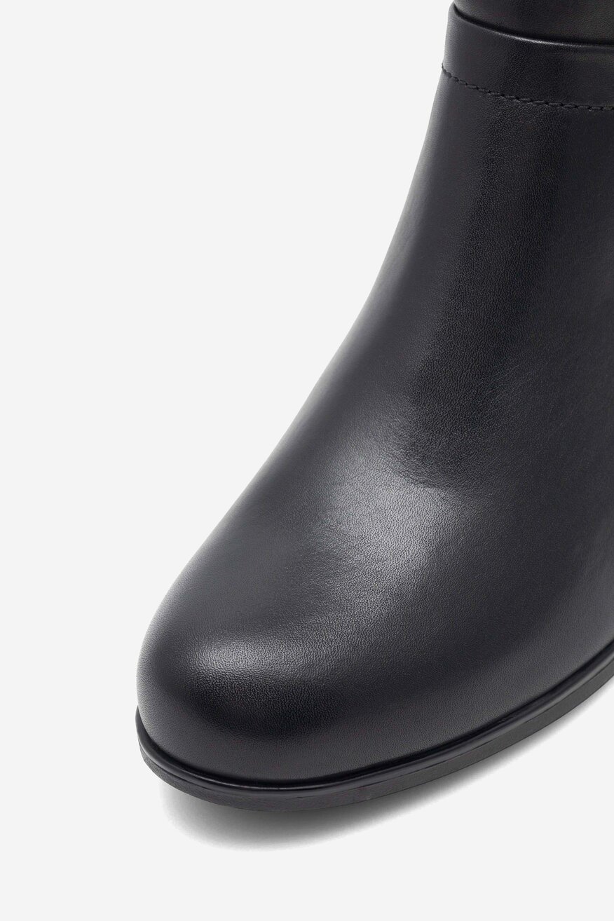 Botki skórzane ocieplane