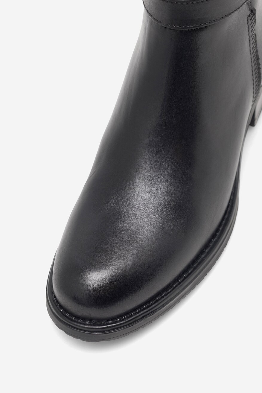 Botki skórzane ocieplane