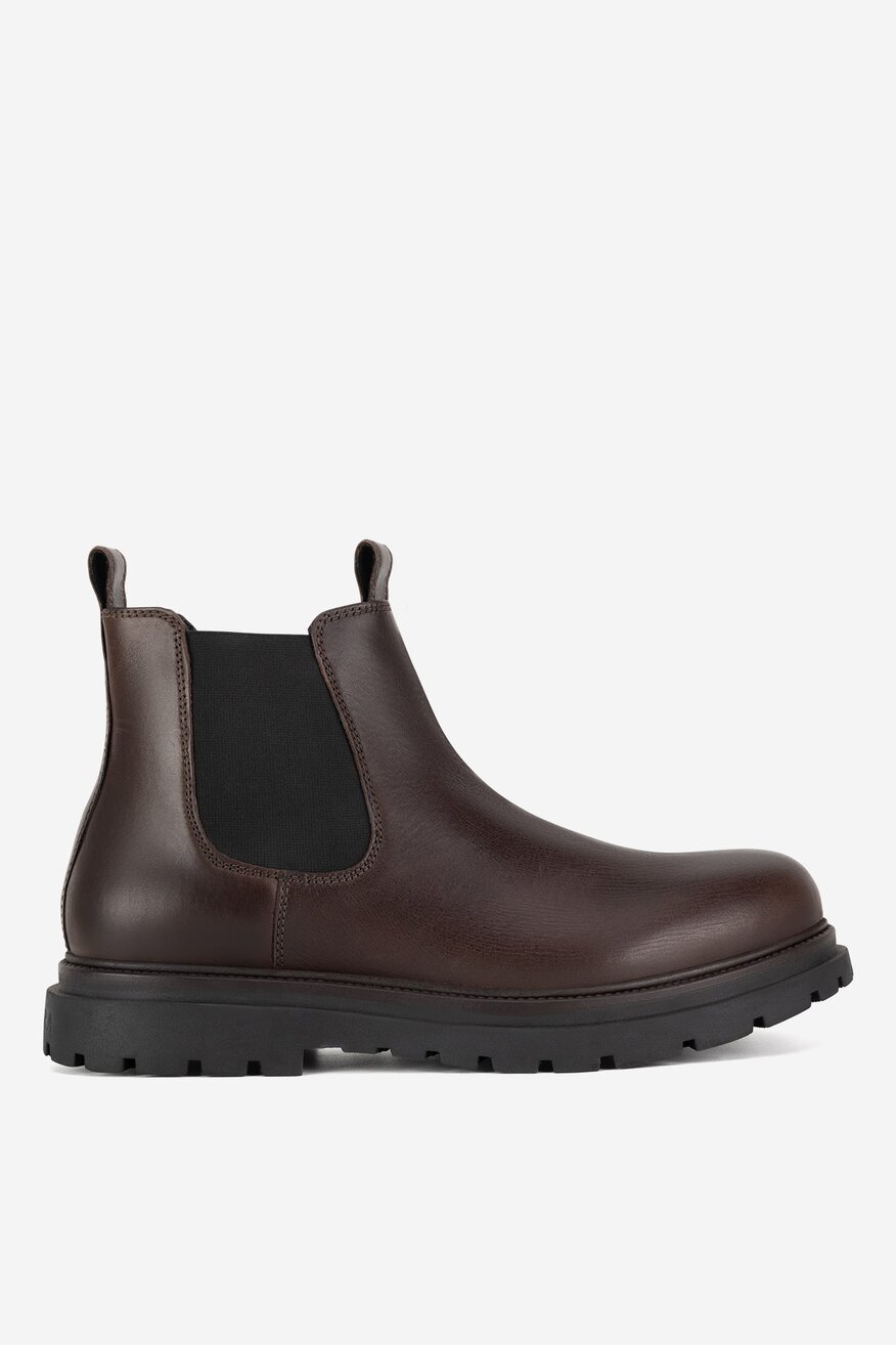 Botki skórzane ocieplane