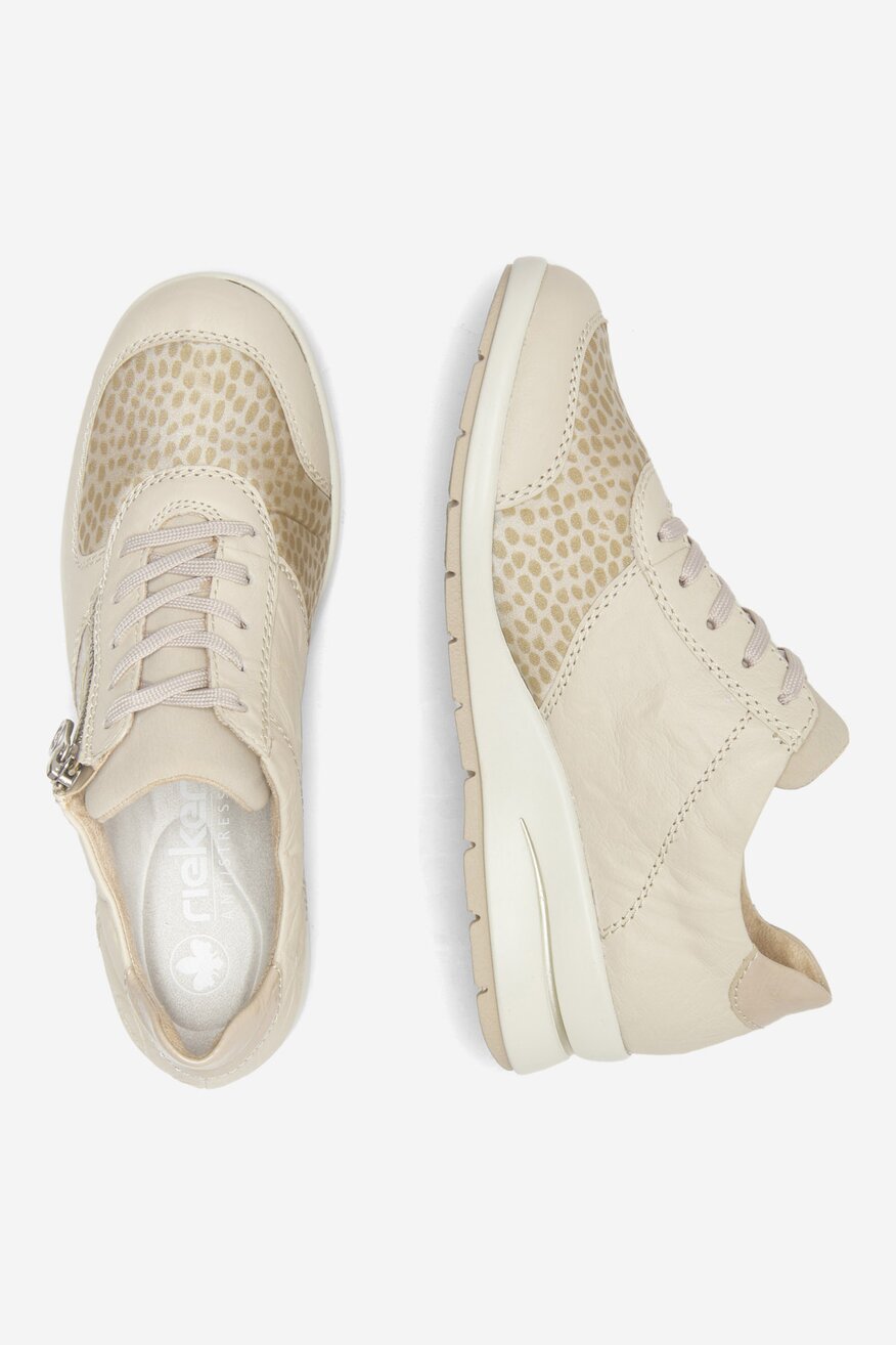 Sneakersy skórzane na koturnie