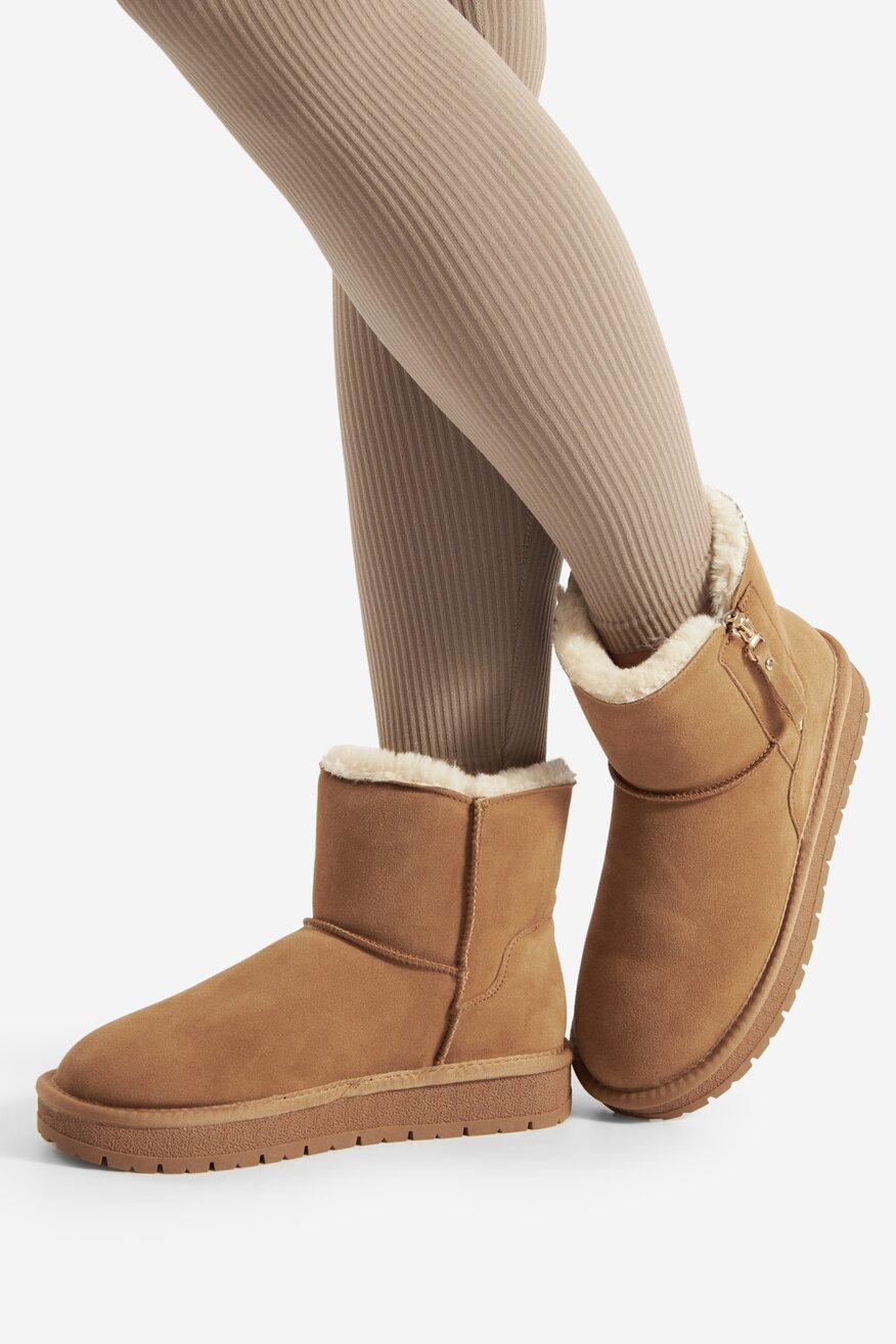 Botki skórzane ocieplane