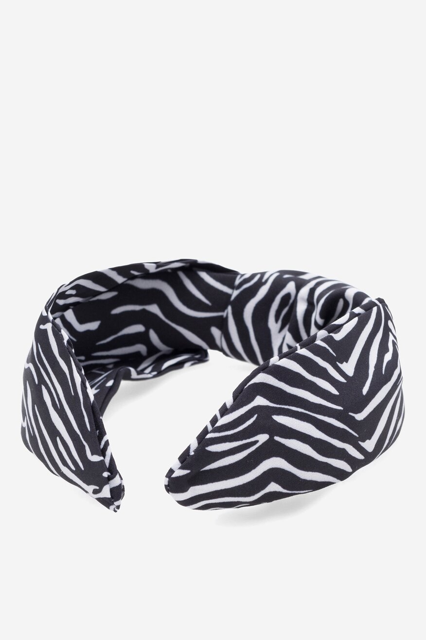 Opaska z printem czarna