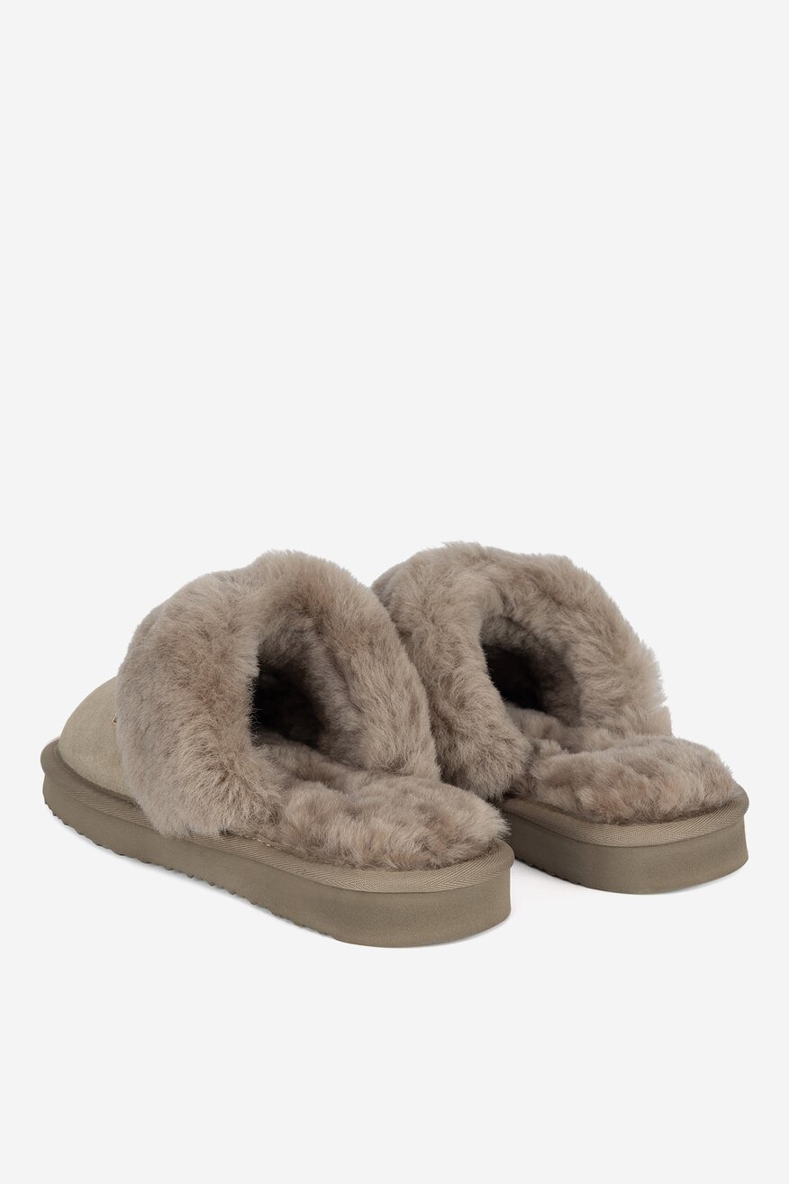 Kapcie skórzane ocieplane