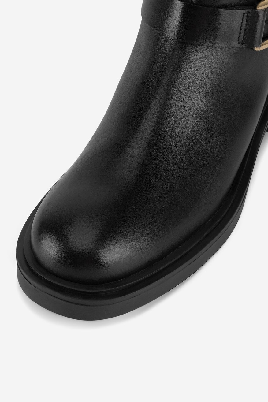 Botki skórzane ocieplane