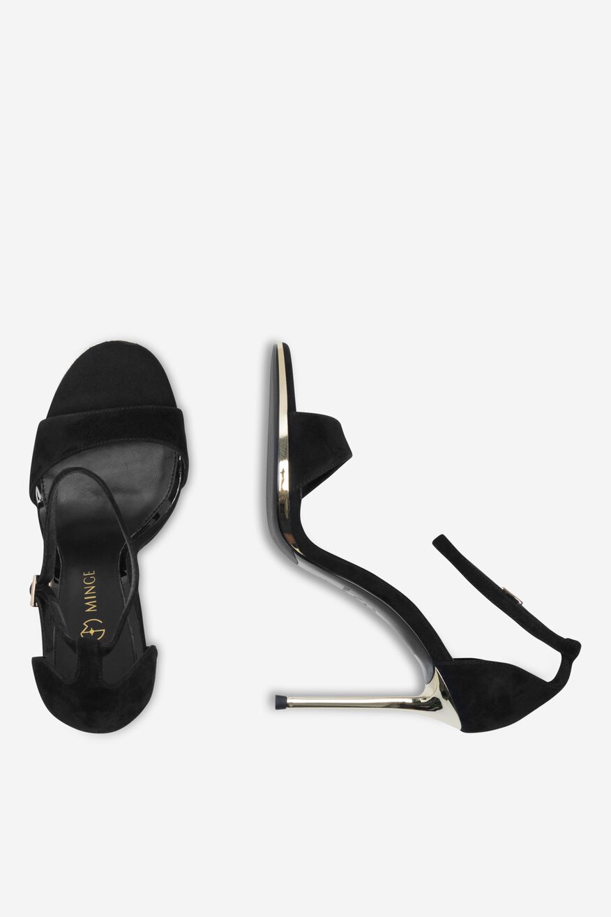 Sandały skórzane na szpilce