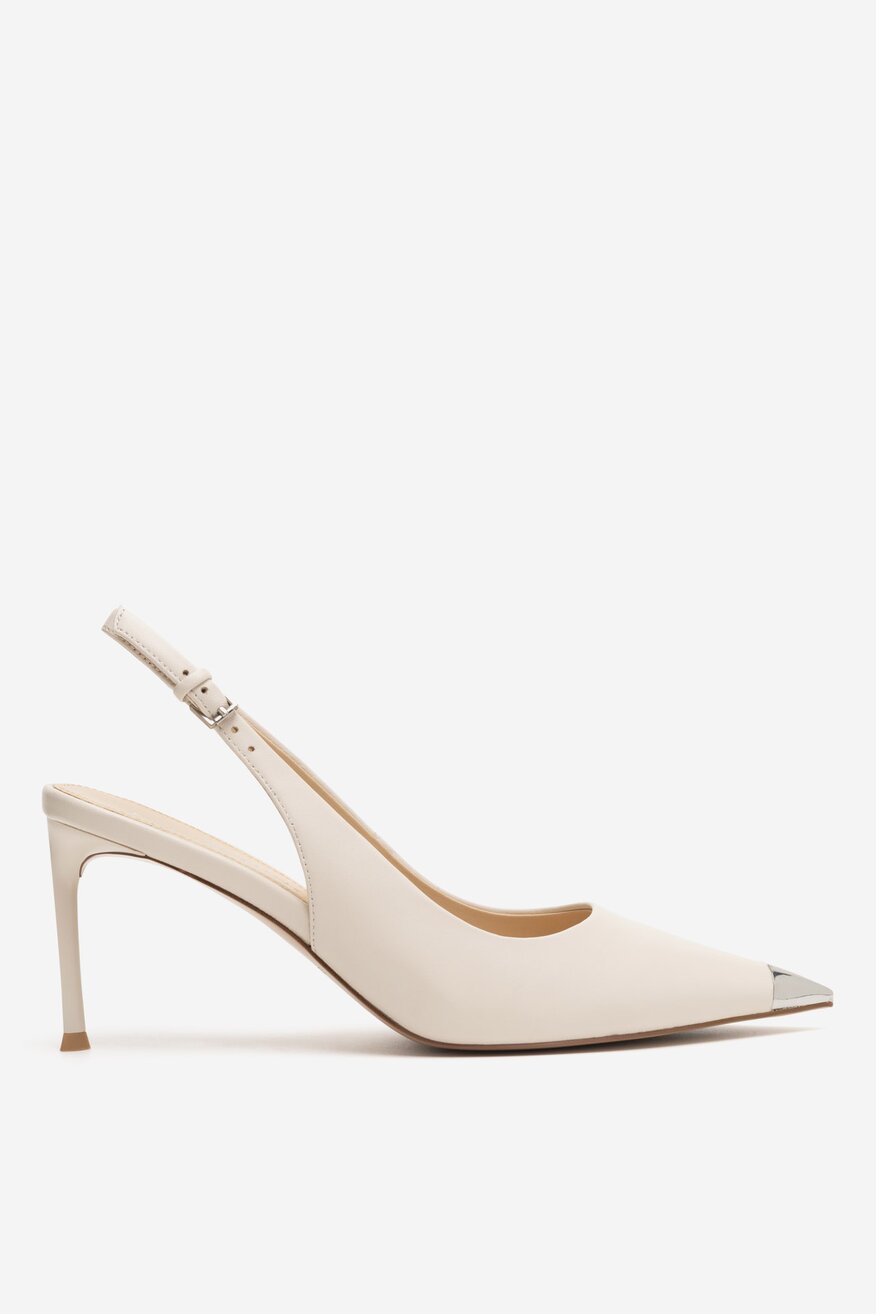 Czółenka skórzane