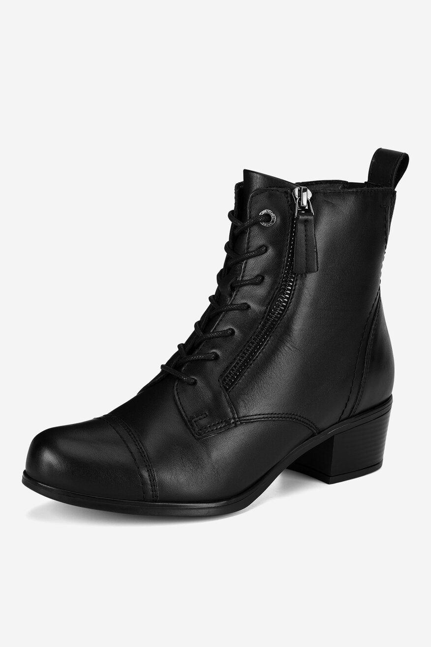 Botki skórzane na słupku