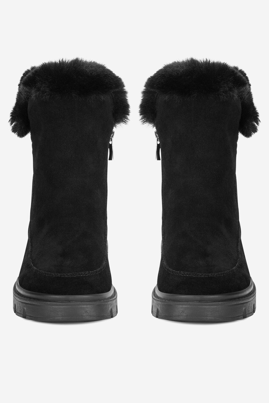 Botki skórzane ocieplane